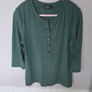 Women's Long Sleeve Green Top